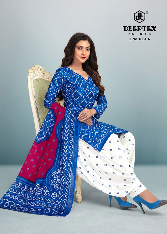 4 Colour 1 By Deeptex Printed Cotton Dress Material Catalog
